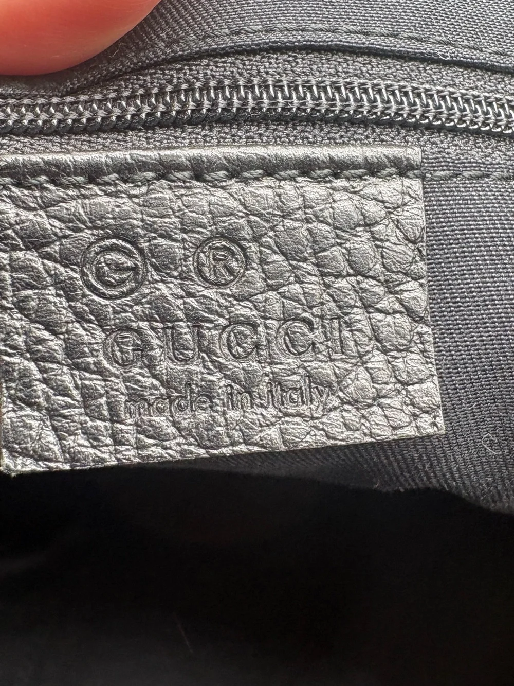 Gucci Large GG Canvas Travel Tote Black Leather Shoulder Bag 201482